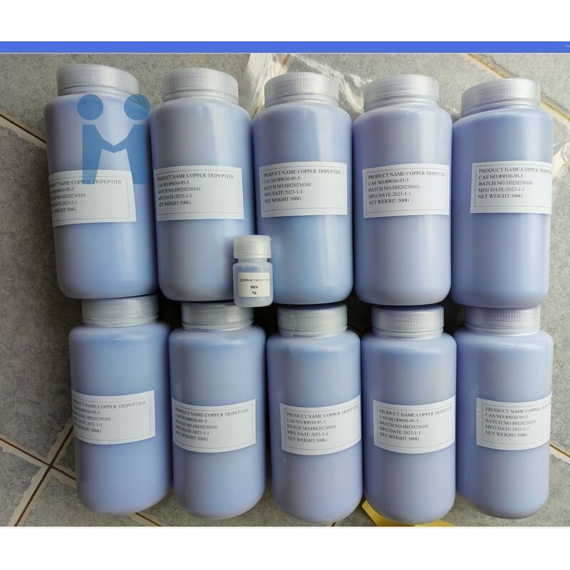 GHK-cu Powder - Wholesale Bulk Cosmetic Grade CAS 49557-75-7 Blue Copper Peptide