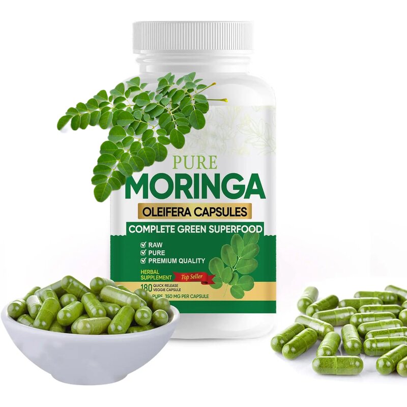 Moringa Leaf Capsules - Bulk Health Benefits Moringa Extract Supplement