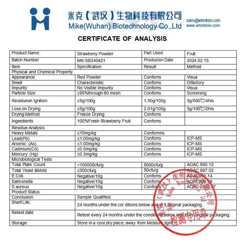 Strawberry Fruit Powder - Wholesale Juice Concentrate Natural Fruit Extract