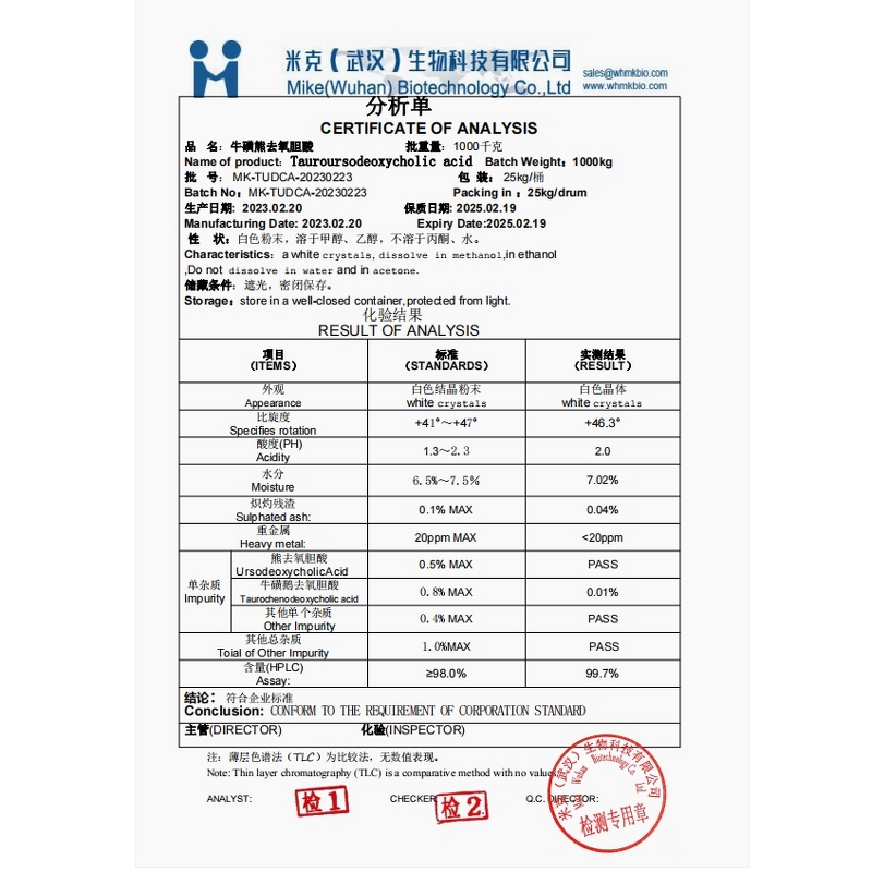 TUDCA Powder - Stock 99% Tauroursodeoxycholic Acid Liver Health Support