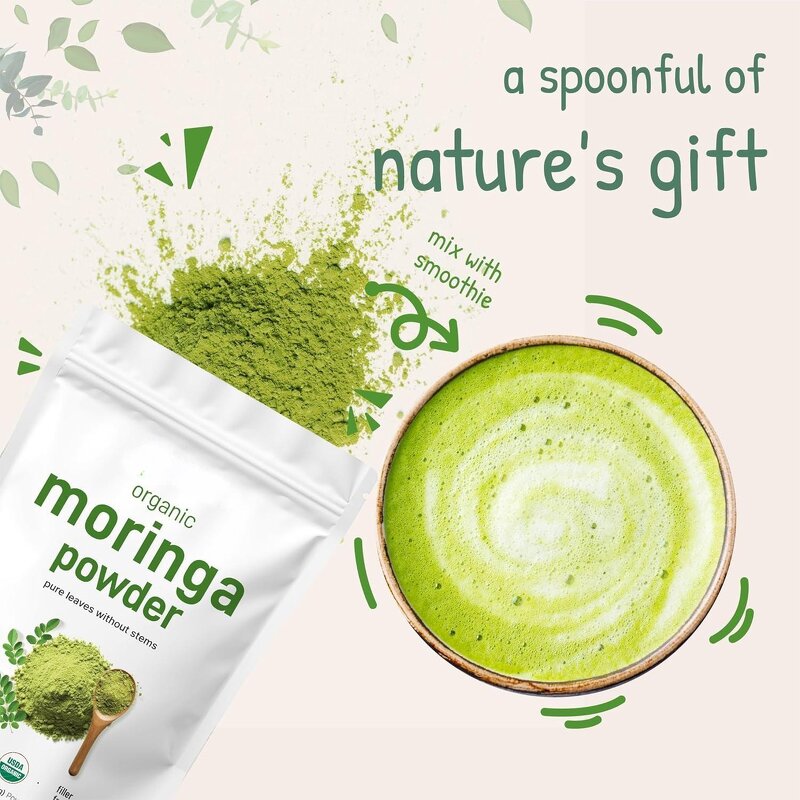 Moringa Leaf Extract Powder - Pure Natural Organic In Stock Superfood