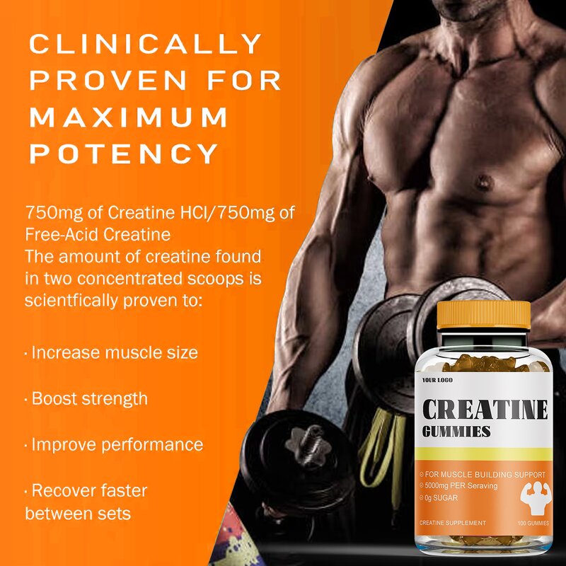 Creatine Gummies Manufacturer - Private Label 5000mg Creatine Monohydrate