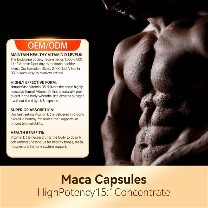 Maca Capsule Manufacturer - Men's Energy Boosting Immune Support & OEM