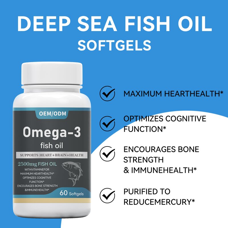 Fish Oil Softgels Manufacturer - Omega 3 DHA for Brain Eye Support & OEM