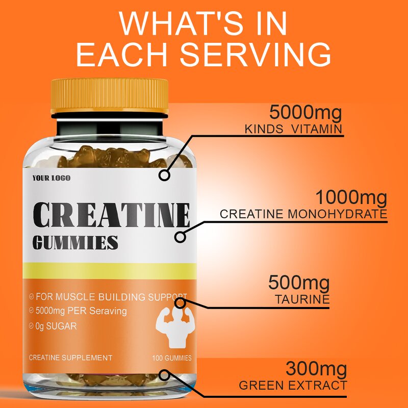 Creatine Gummies Manufacturer - Private Label 5000mg Creatine Monohydrate