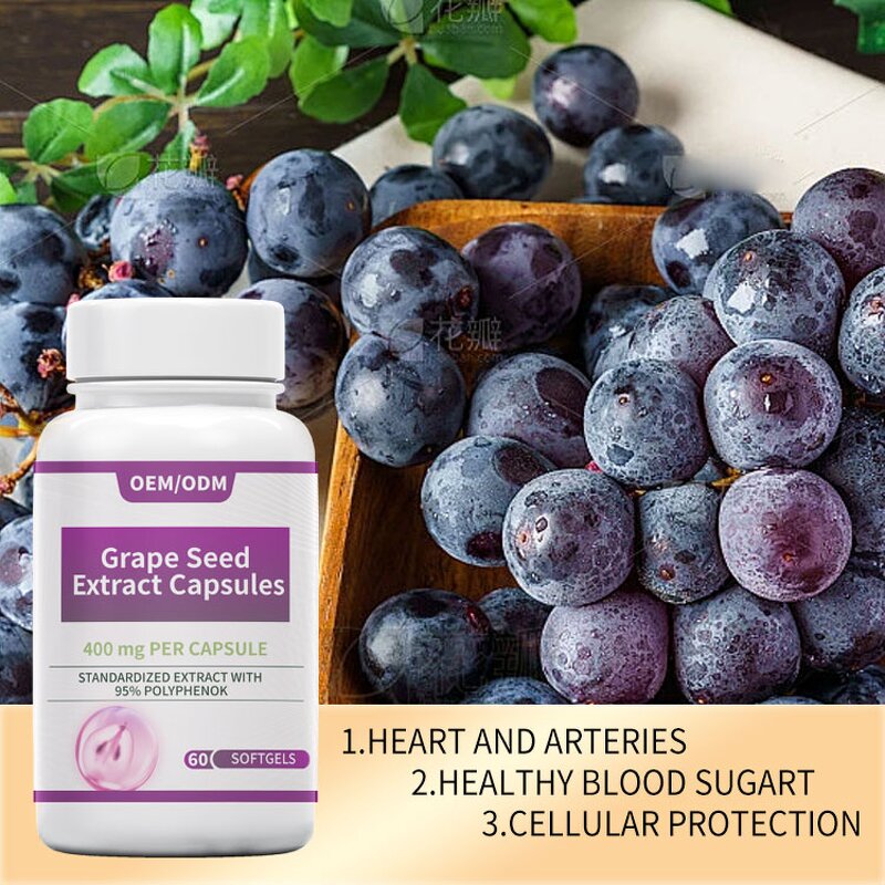 Grape Seed Extract Capsules Manufacturer - Anti-Free Radicals Herbal Supplement & OEM