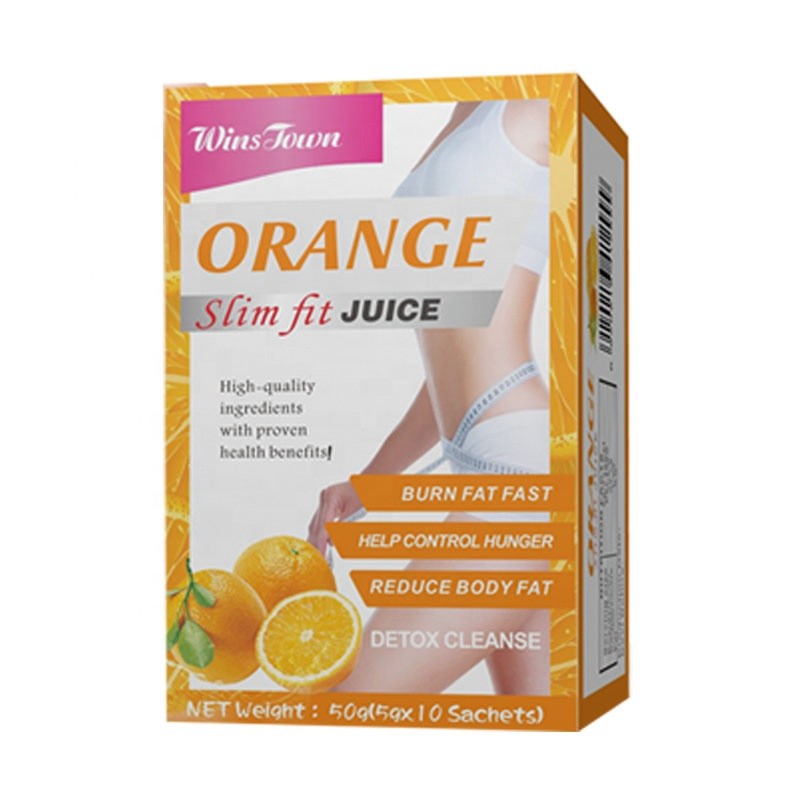 Slim Juice Powder Factory - Herbs Orange Flavor Diet Flat Tummy Detox Weight Loss Belly Fat Burn