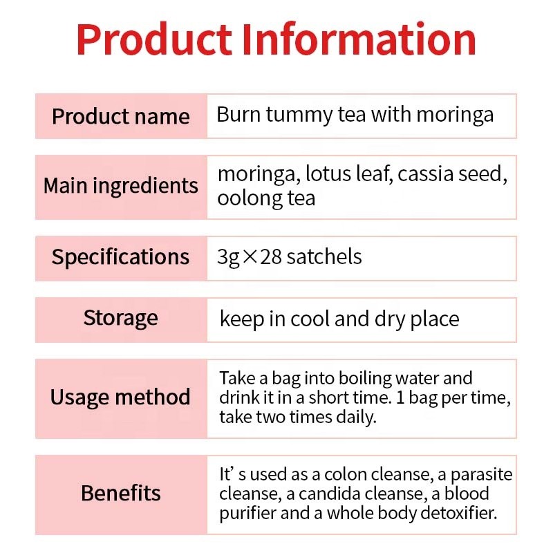 Flat Tummy Tea Manufacturer - Private Label with Moringa Slim 28 Days Fit Diet Detox Weight Loss