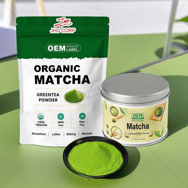 Organic Matcha Powder - OEM Private Label Ceremonial Grade Green Tea Bags Pack