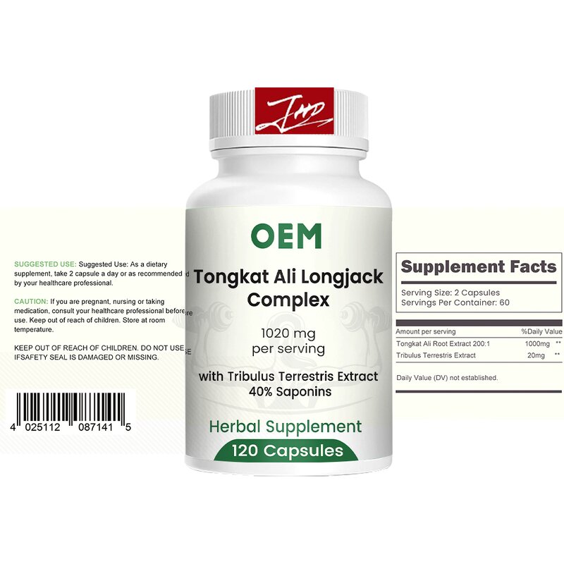 Tongkat Ali Extract Capsules - USA EU Private Label Male Supplement Natural Bulk
