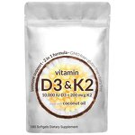 Vitamin D3 K2 Softgels Manufacturer - GMP Certified Vegetarian 10000iu 200mcg