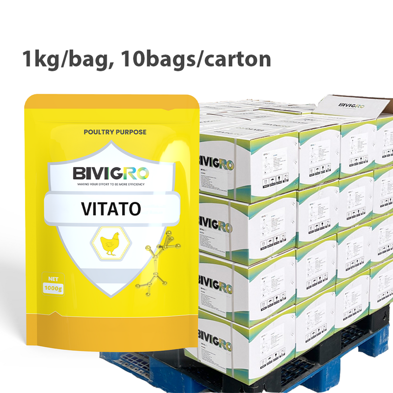 Vitato Poultry Supplement - Taurine Vitamin C Anti Heat Stress for Chicken