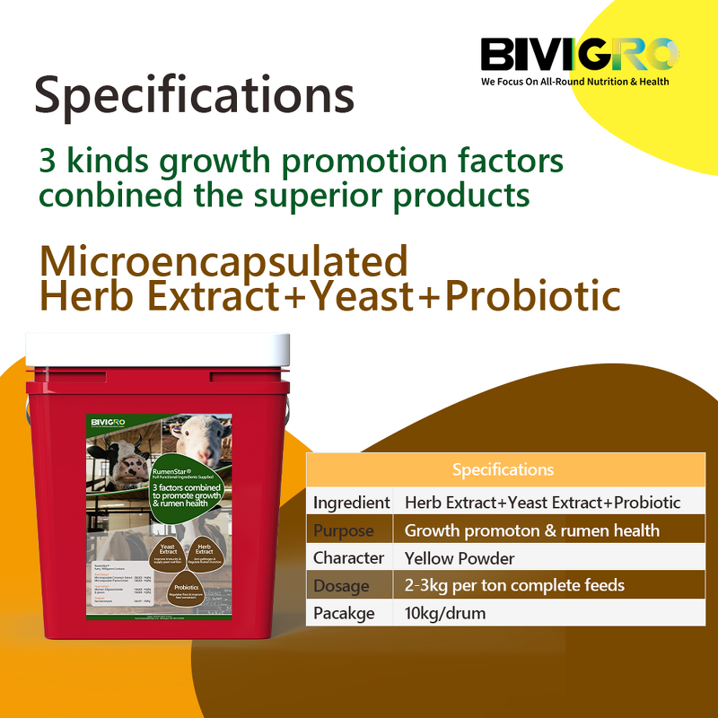 Rumenstar Regulator - Microencapsulated Herb Yeast Probiotic Cattle Sheep Growth
