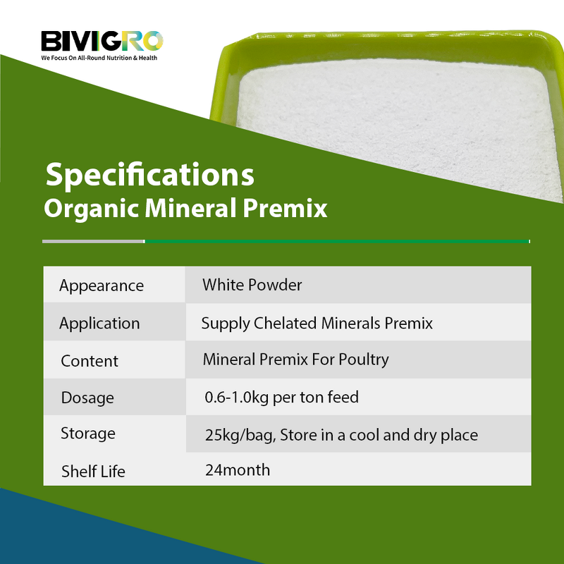 Chelated Organic Multi Minerals - Feed Grade Poultry Broiler Layer Chicken