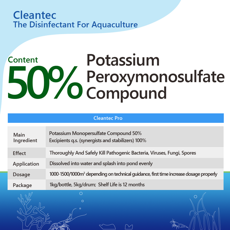 Potassium Peroxymonosulfate Disinfectant - Aquaculture Fish Shrimp Pond Water Purify
