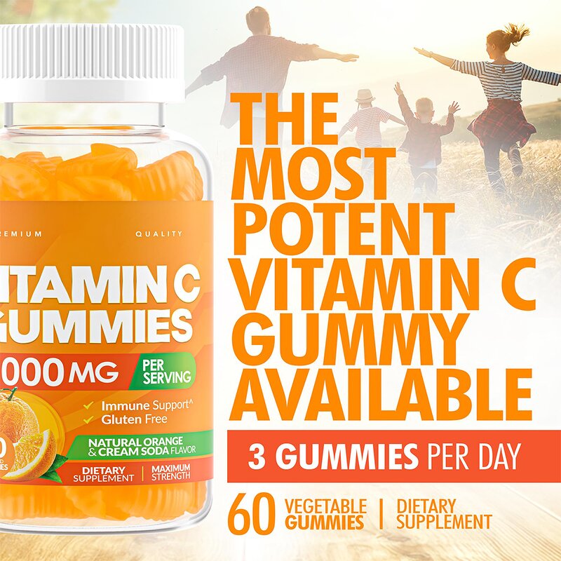 Vitamin C Gummies - OEM Private Label Vegan Vc Pectin Multivitamin Dietary Supplement