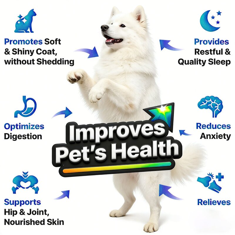 Omega 3 Pet Softgels - OEM Natural Dog Shiny Coat Immunity Wellness Supplement