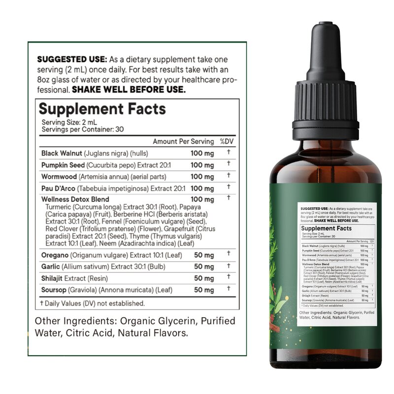 Soursop Bitters Drops - Natural Organic Mental Clarity Focus Stress Sleep 30ml