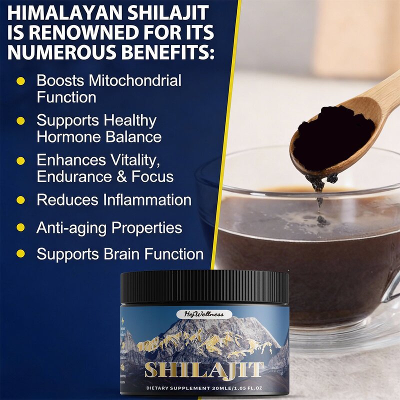 Himalayan Shilajit Resin - Pure 85+ Trace Minerals Essential Organic Immune Support