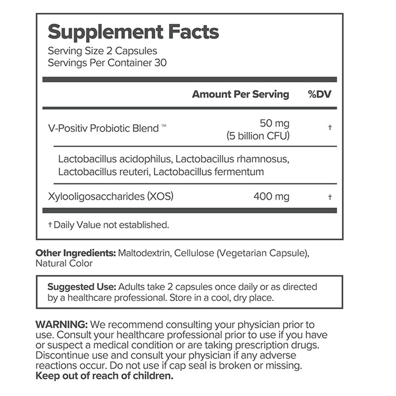 Women's Probiotic Capsules - Immune Digestive pH Balance Prebiotics Vaginal Health