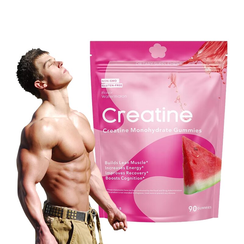 Creatine Monohydrate Gummies - OEM Vegan Watermelon 90 Count Pre Workout Energy