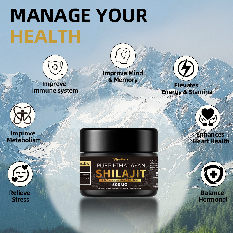 Himalayan Shilajit Resin - Original 85+ Trace Minerals Pure Immune Health Supplement