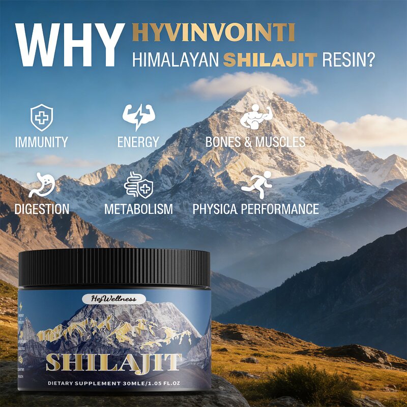 Himalayan Shilajit Resin - Pure 85+ Trace Minerals Essential Organic Immune Support