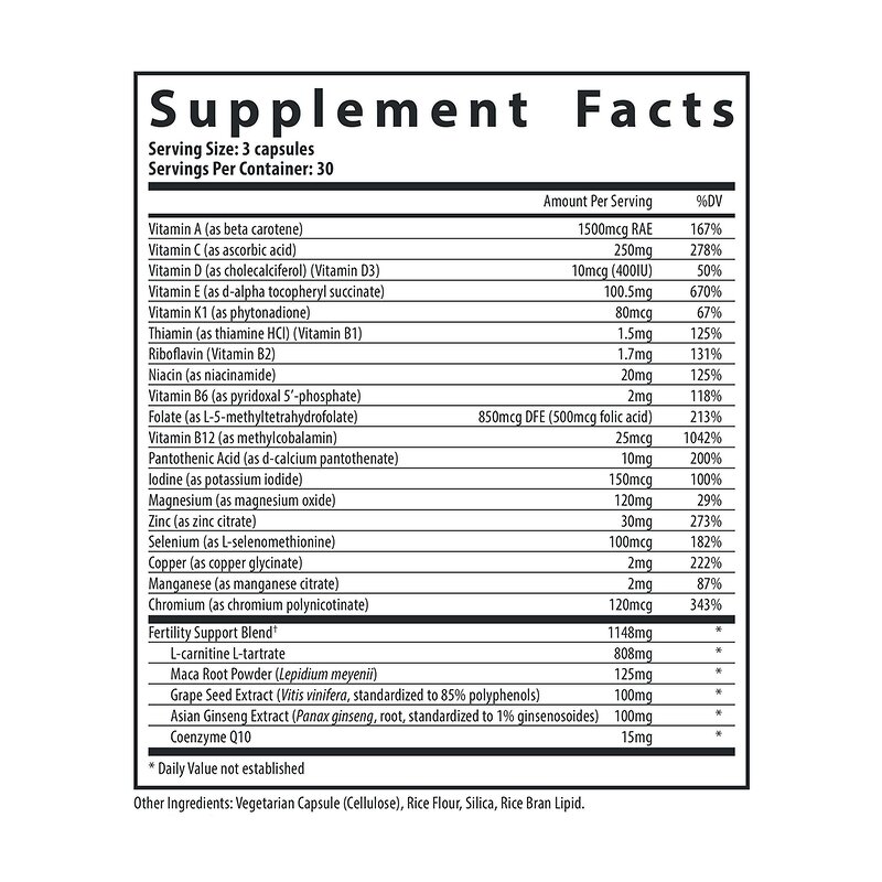 Women Fertility Capsules - OEM Conception Hormonal Balance Ovulation Vegan Supplement