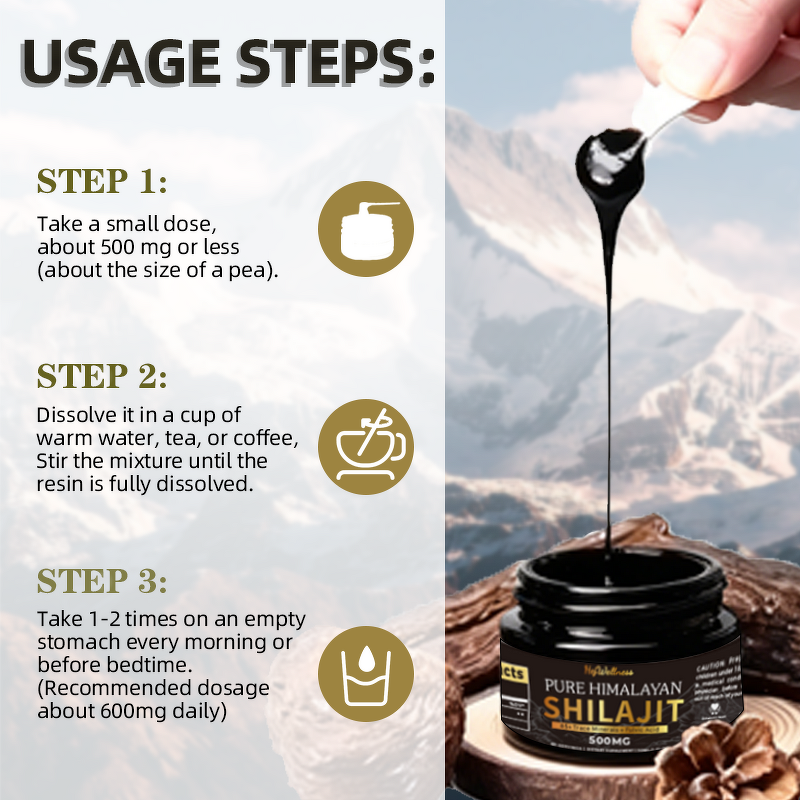 Himalayan Shilajit Resin - Original 85+ Trace Minerals Pure Immune Health Supplement