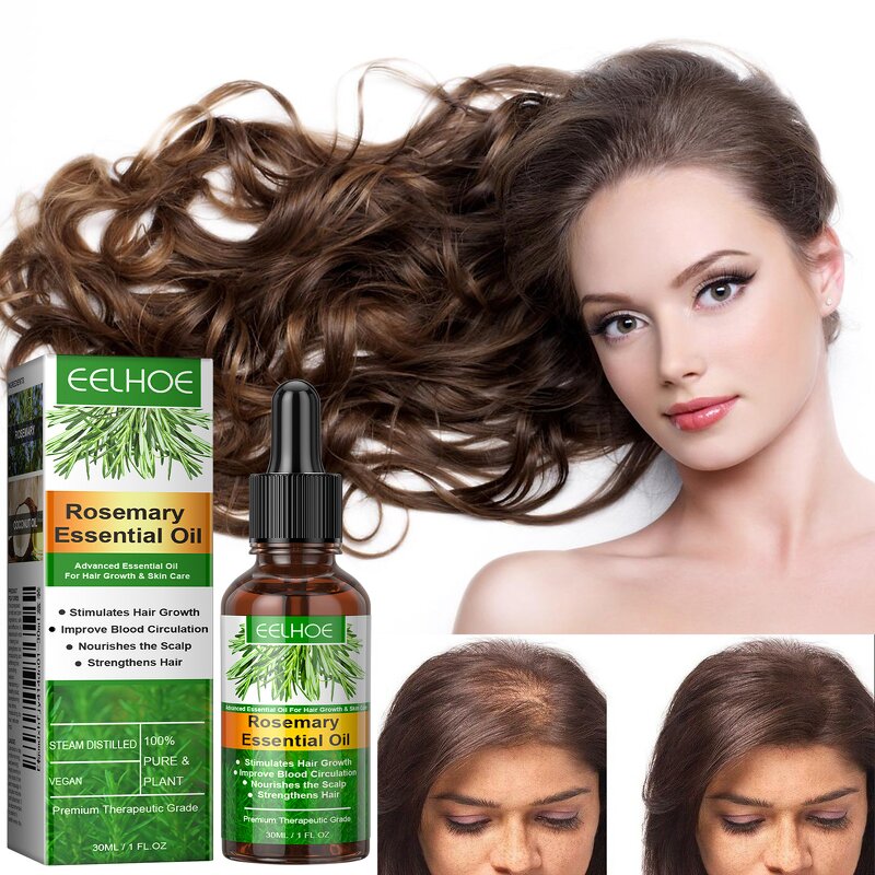 Rosemary Hair Oil - Targets Dry Frizz Nourishment Improved Hair Roots Density