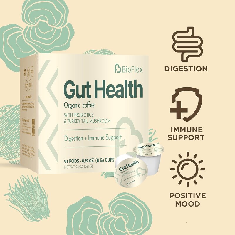 Mushroom Gut Health Coffee - Vanwin Hot Custom Arabica Digestive Immune Support
