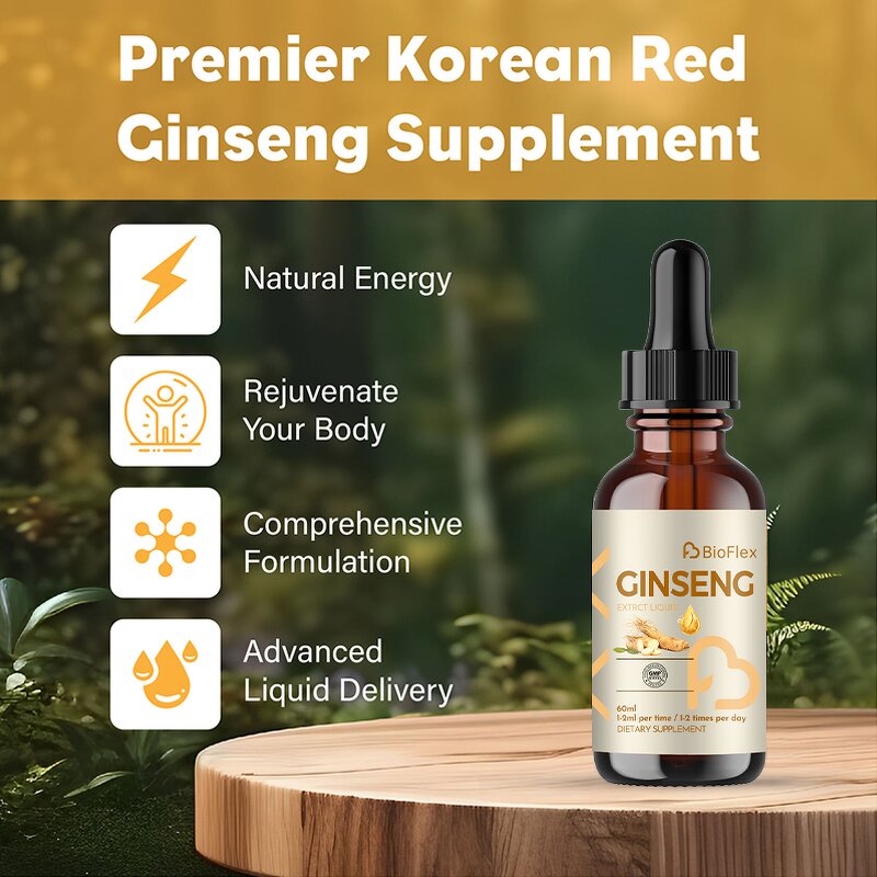 Red Ginseng Liquid - China Factory OEM 60ml Energy Drink Supplement for Men