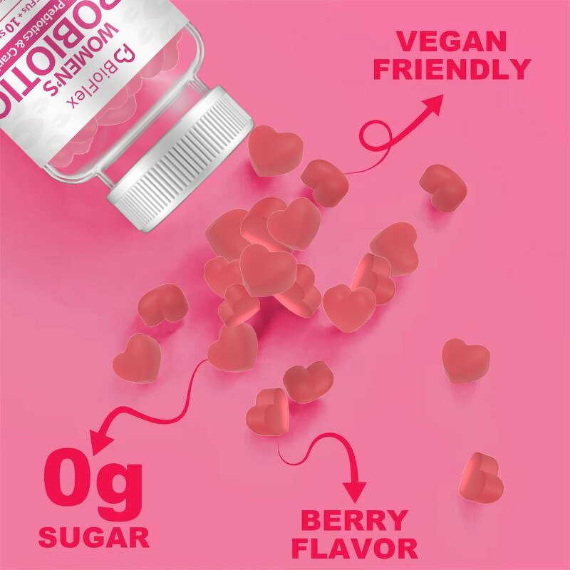 Women's Probiotic Gummies - OEM Private Label Cranberry Digestive Enzyme Vaginal