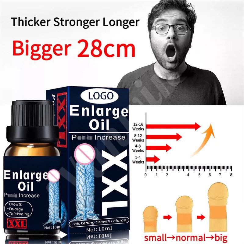 Men's Massage Oil - Natural Private Enlargement Strong Long Lasting Performance