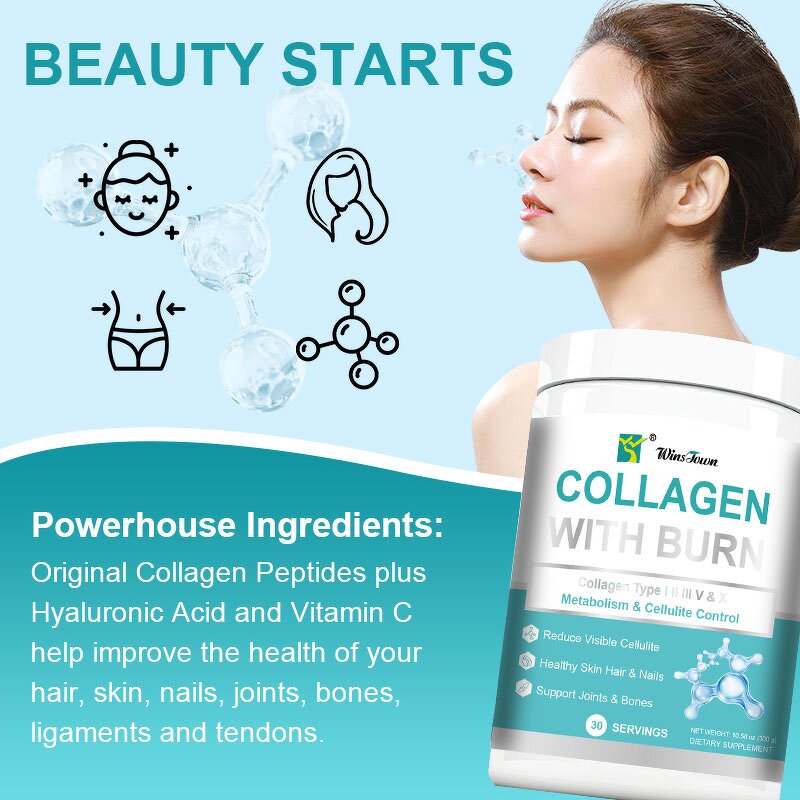 Multi Collagen Powder - Skin Lighten Gluta Glow Whitening Marine Peptide