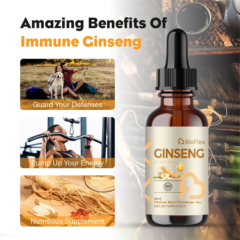 Red Ginseng Liquid - China Factory OEM 60ml Energy Drink Supplement for Men