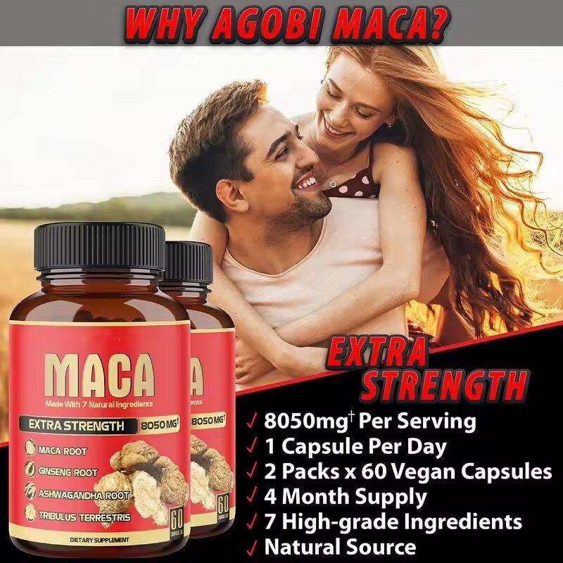 Ginseng Maca Capsules - Vanwin 90 Count Male Energy Endurance Support