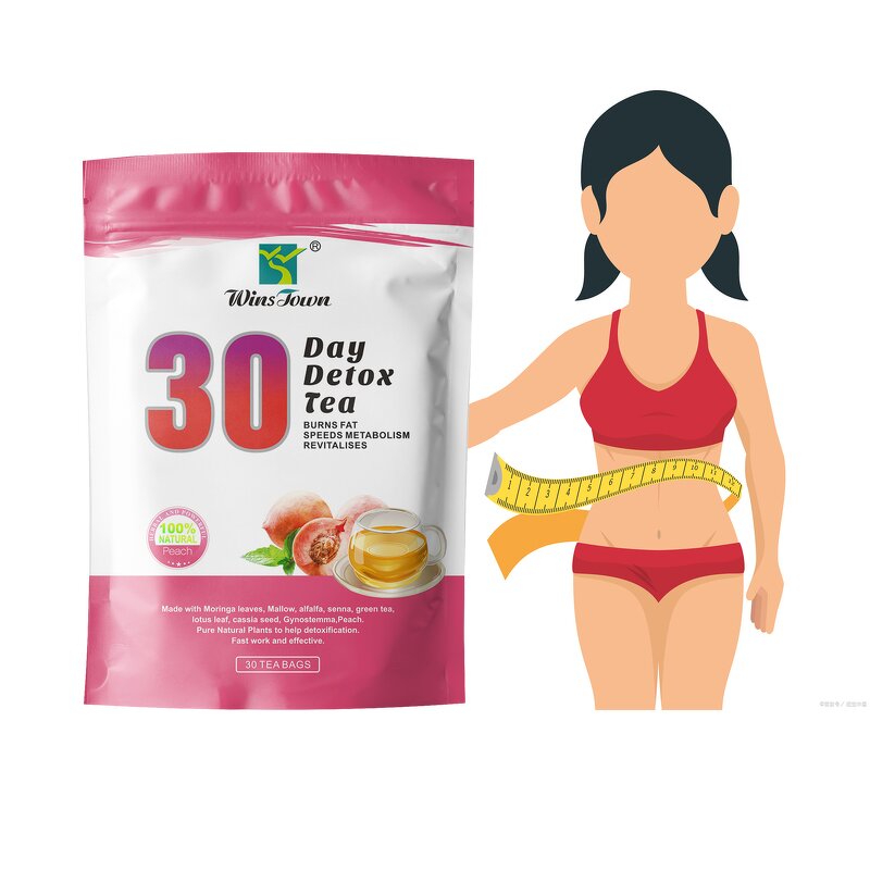 Peach Detox Slimming Tea - Organic 30-Day 3g*30 Sachets Adult Fat Burning