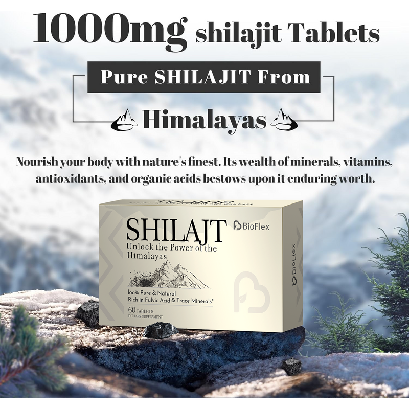 Himalaya Shilajit Tablets - 85+ Trace Minerals Fulvic Acid Energy Immune Support