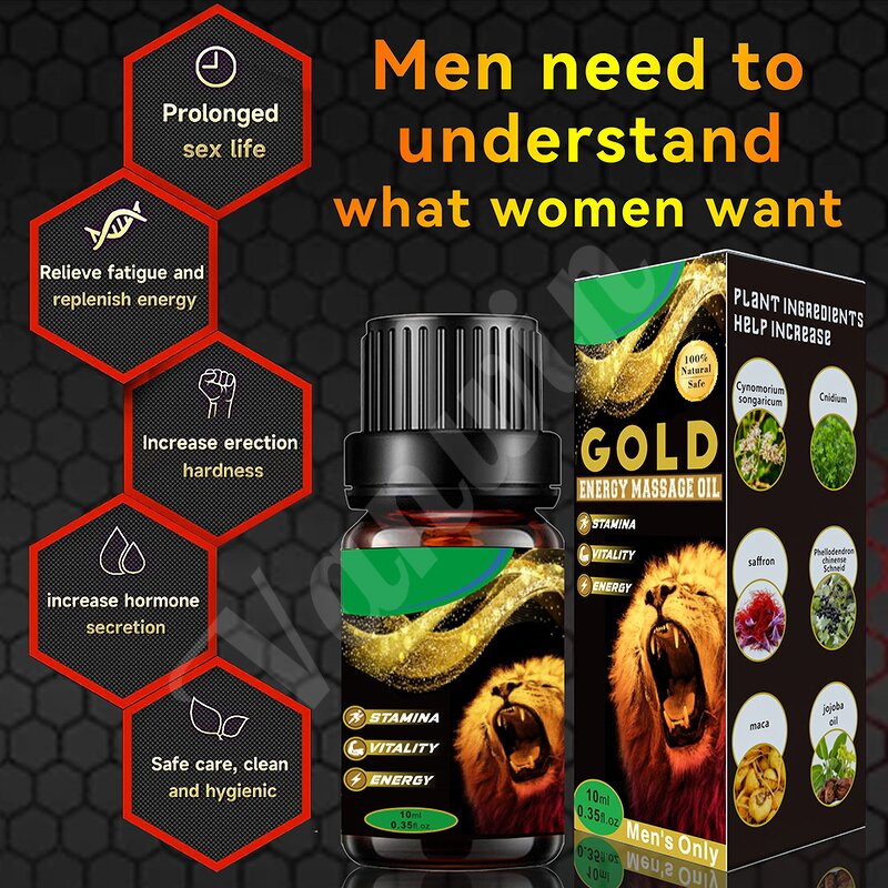 XL Men's Massage Oil - RTS Safe Nourishing Repairing Max Man Pennis Enlarge
