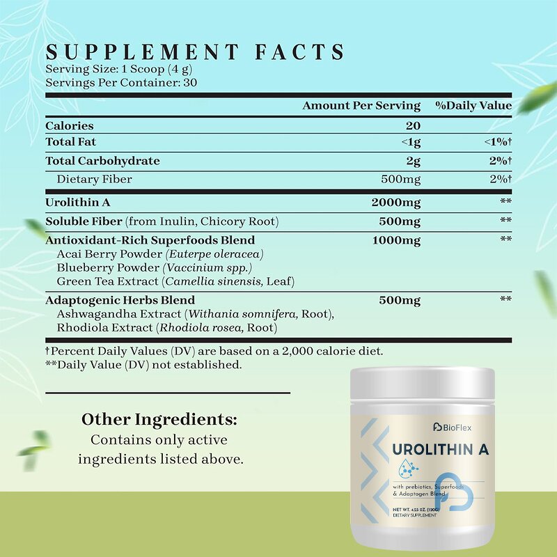Urolithin-A Powder - Factory Supply Food Grade 98% Antioxidant Adult Supplement