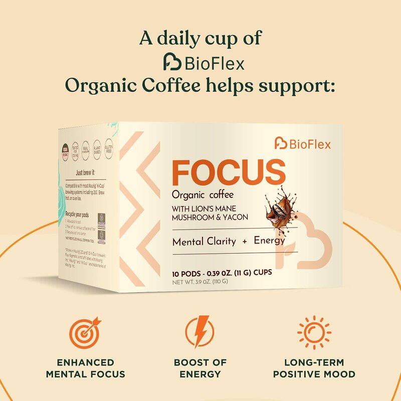 Lion's Mane Mushroom Coffee - Vanwin Custom Organic Instant Pods Box Packaging