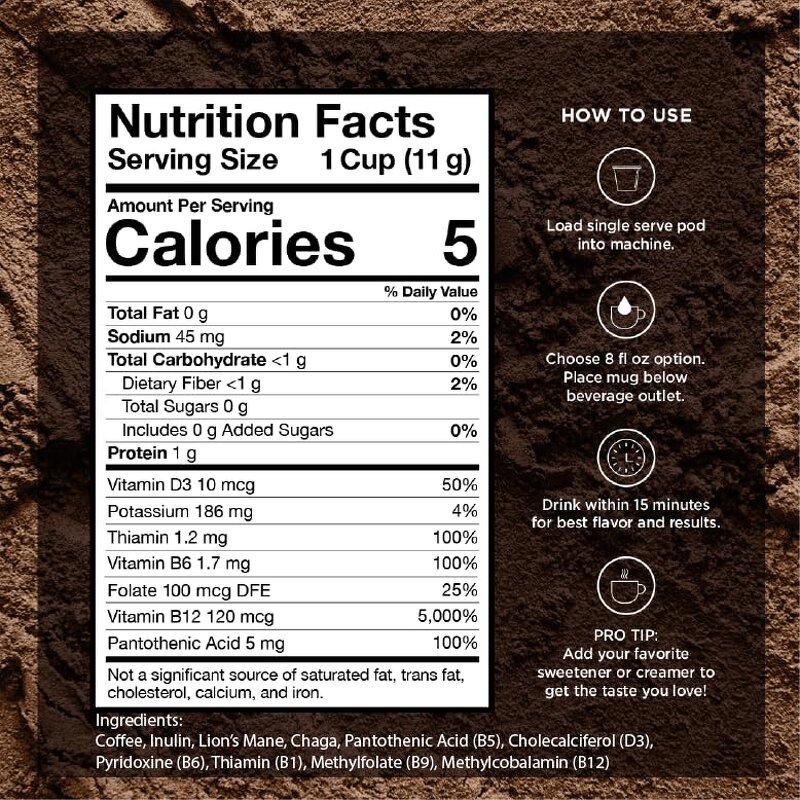 Mushroom Focus Coffee - Vanwin 16 Recyclable Organic Arabica Vegan Pods