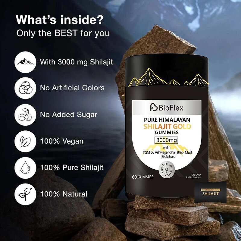 Shilajit Gold Gummies - OEM/ODM 3000mg Brain Memory Energy Support Private Label