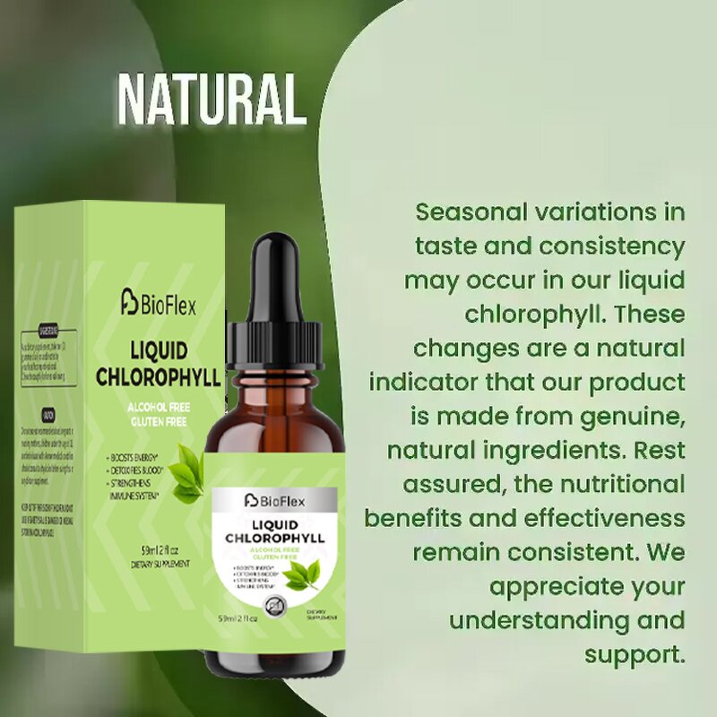 Chlorophyll Drops - OEM Private Label 100% Pure Vegan Immune Skin Detox