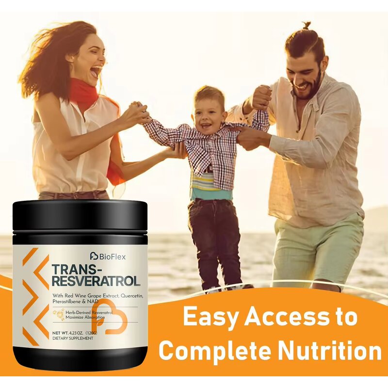 NAD Resveratrol Powder - High Quality 4000mg Sugar Free Quercetin Antioxidant