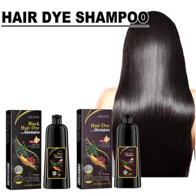 Hair Dye Cream - EELHOE 100ml Natural Herbal 3-IN-1 Black Brown Hair Color