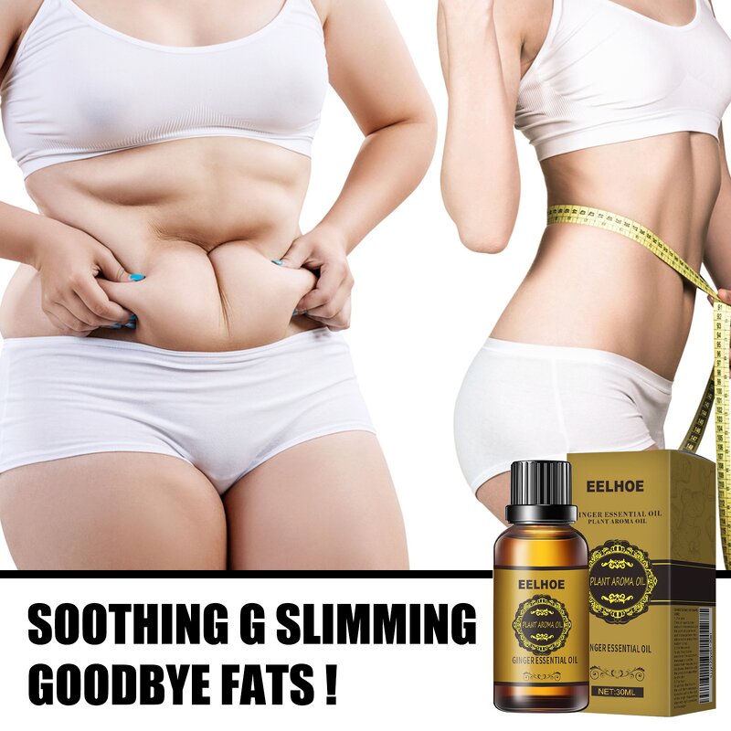 Ginger Essential Oil - 30 ml Therapeutic Slimming Belly Drainage Fat Weight Loss