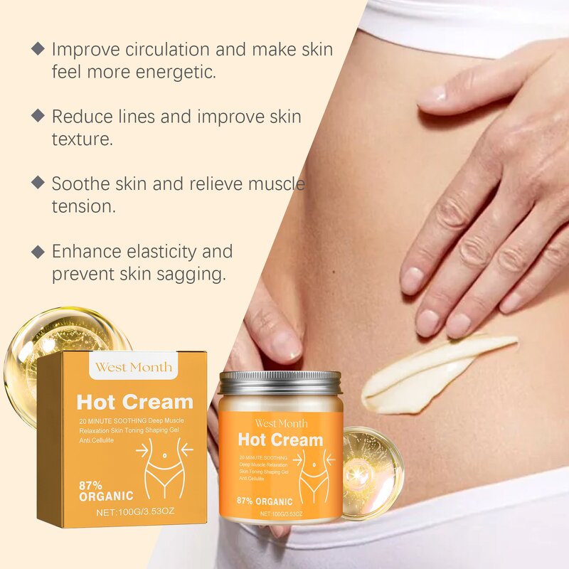 Tummy Fat Burner Hot Cream - ODM OEM Natural Fast Weight Loss Cellulite Shaping