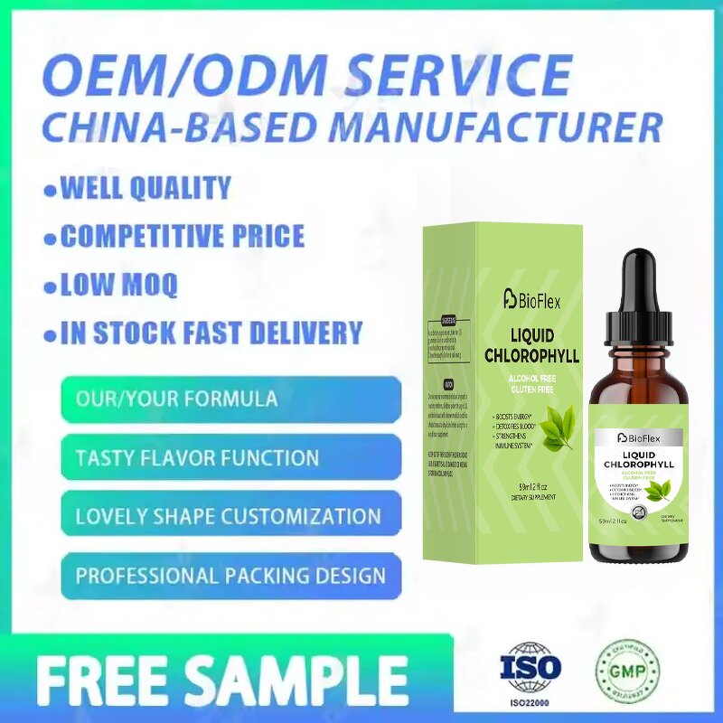 Chlorophyll Drops - OEM Private Label 100% Pure Vegan Immune Skin Detox